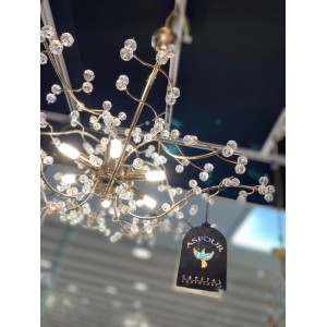 ΚΡΕΜΑΣΤΟ Φ/Σ 6ΧG9 ΜΕΤΑΛΛΙΚΟ - ΚΡΥΣΤΑΛΛΟ ASFOUR 55X70H