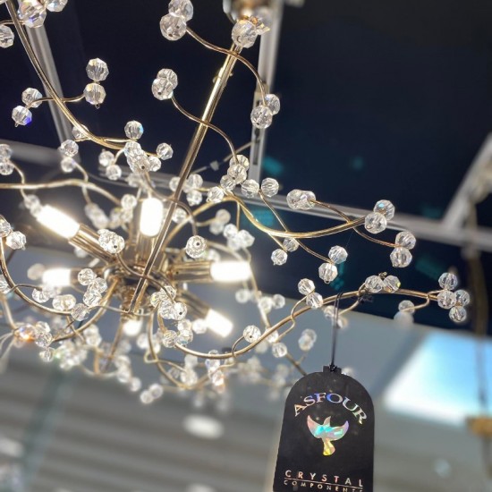 ΚΡΕΜΑΣΤΟ Φ/Σ 6ΧG9 ΜΕΤΑΛΛΙΚΟ - ΚΡΥΣΤΑΛΛΟ ASFOUR 55X70H