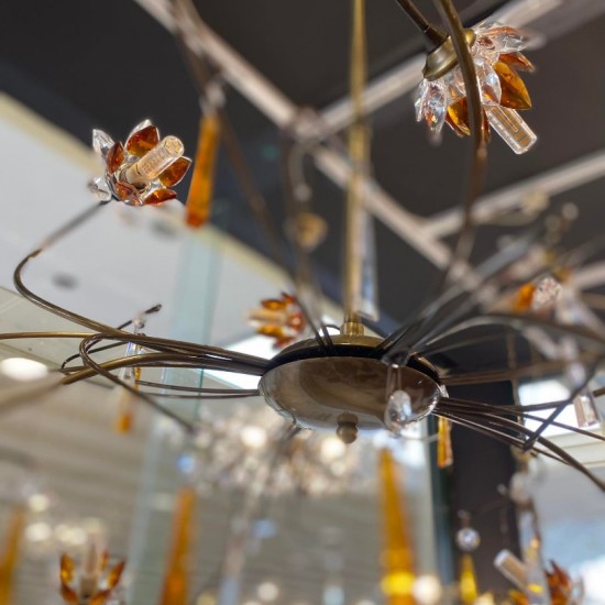 ΚΡΕΜΑΣΤΟ Φ/Σ 8ΧG9 BRONZE ΜΕΤΑΛΛΙΚΟ + ΚΡΥΣΤΑΛΛΟ 70Χ75Η