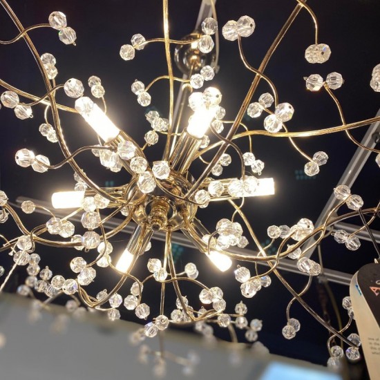 ΚΡΕΜΑΣΤΟ Φ/Σ 6ΧG9 ΜΕΤΑΛΛΙΚΟ - ΚΡΥΣΤΑΛΛΟ ASFOUR 55X70H