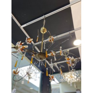 ΚΡΕΜΑΣΤΟ Φ/Σ 8ΧG9 BRONZE ΜΕΤΑΛΛΙΚΟ + ΚΡΥΣΤΑΛΛΟ 70Χ75Η