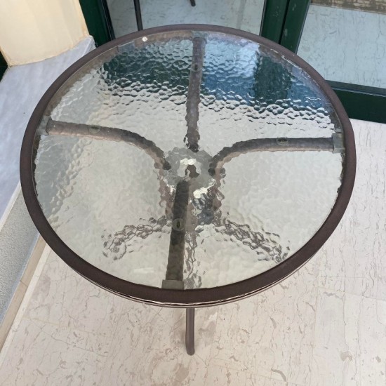 ΤΡΑΠΕΖΙΜΕΤΑΛΛΙΚΟ ΚΑΦΕ ΜΕ ΠΛΕΞΗ  Φ60 60Χ70Η