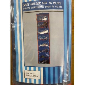 Υφασμάτινη Κρεμαστή Θήκη Αποθήκευσης  για ΠΑΠΟΥΤΣΙΑ  σε ΜΠΛΕ Χρώμα