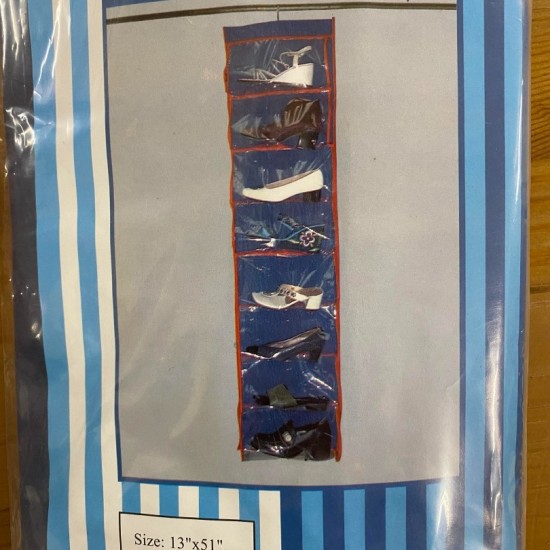 Υφασμάτινη Κρεμαστή Θήκη Αποθήκευσης  για ΠΑΠΟΥΤΣΙΑ  σε ΜΠΛΕ Χρώμα