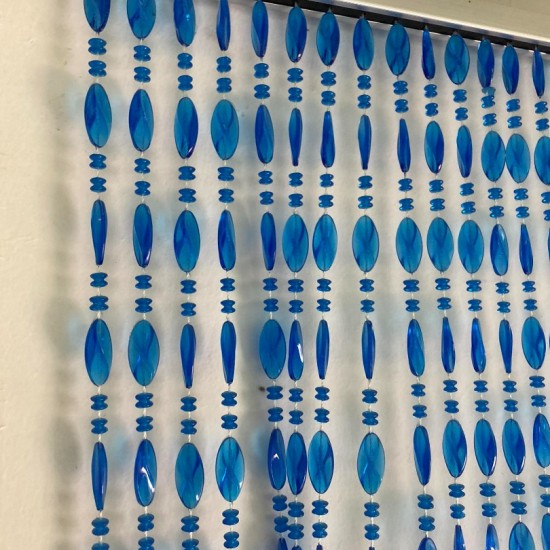 Κουρτίνα Πόρτας Χάντρα  μπλε 140X230CM