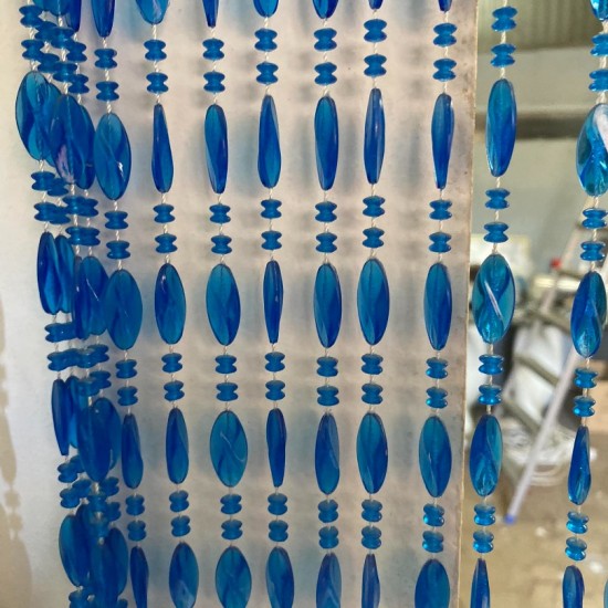 Κουρτίνα Πόρτας Χάντρα  μπλε 140X230CM