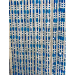 Κουρτίνα Πόρτας Χάντρα  μπλε 140X230CM 