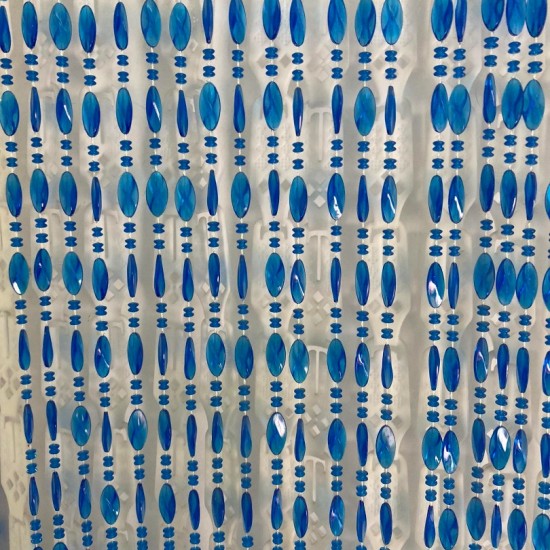 Κουρτίνα Πόρτας Χάντρα  μπλε 140X230CM