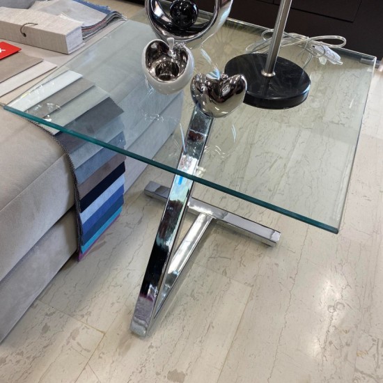 Βοηθητικό τραπεζάκι Γυάλινο   60χ60χ57Η