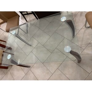 Τραπέζι κουζίνας με γυαλί ασφαλείας  75χ120cm