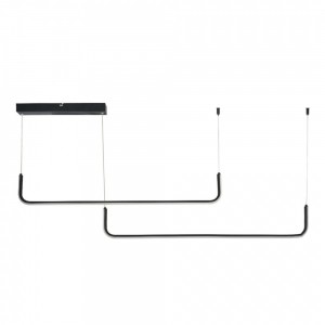 VIVA 1 ΚΡΕΜΑΣΤΟ ΦΩΤΙΣΤΙΚΟ LED ΜΕΤΑΛΛΟ ΜΑΥΡΟ 145cm