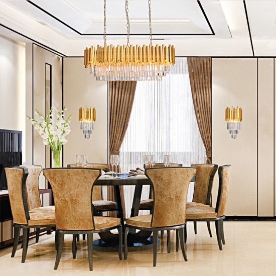 ARISTO ΚΡΕΜΑΣΤΟ ΦΩΤΙΣΤΙΚΟ 12ΦΩΤΟ ΚΡΥΣΤΑΛΛΟ ΑΛΟΥΜΙΝΙΟ ΧΡΥΣΟ 100cm