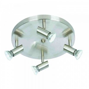 Επιτοίχιο σποτ από μέταλλο σε νίκελ ματ απόχρωση 4XGU10 D:30cm