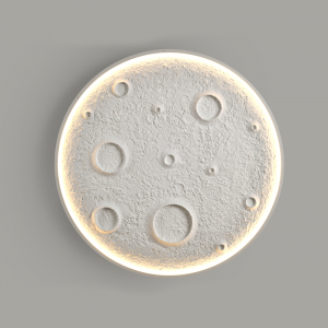 MOON ΕΠΙΤΟΙΧΙΟ ΦΩΤΙΣΤΙΚΟ LED ΓΥΨΙΝΟ ΦΥΣΙΚΟ Φ60x7cm