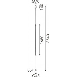 ΚΡΕΜΑΣΤΟ ΦΩΤΙΣΤΙΚΟ LED 20W 3000K 1056LM MALPO ΜΕΤΑΛΛΙΚΟ + ΣΙΛΙΚΟΝΗ IP20 D4*H180