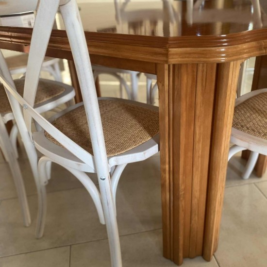 vintage τραπεζαρία  με καρέκλες