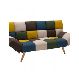 Καναπές - κρεβάτι 3θέσιος Freddo ύφασμα πολύχρωμο 182x81x84εκ