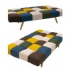 Καναπές - κρεβάτι 3θέσιος Freddo ύφασμα πολύχρωμο 182x81x84εκ