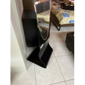 Οβάλ Επιδαπέδιος Καθρέπτης με Μαύρη Βάση | Μοντέρνος Σχεδιασμός  176χ43χ40cm