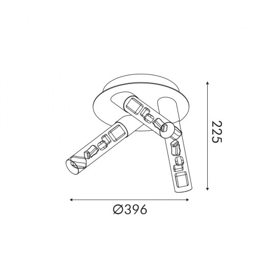 Πλαφονιέρα Οροφής 39.6εκ. Λευκή με Ενσωματωμένο LED