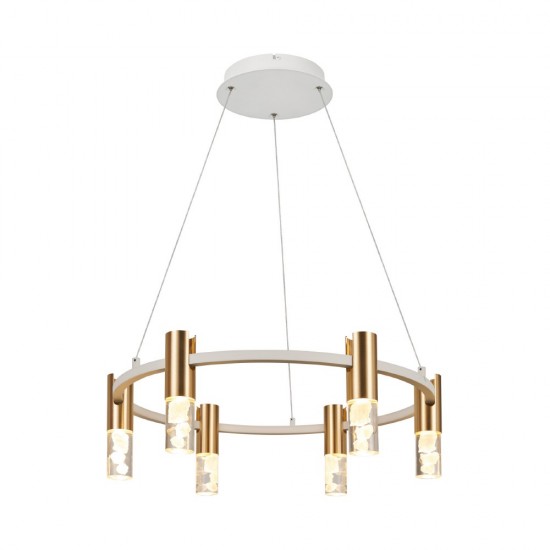 Κρεμαστό Φωτιστικό Λευκό LED με Ρυθμιζόμενο Λευκό Φως 60.6x60.6x150εκ.