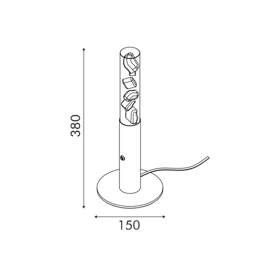 ΦΩΤΙΣΤΙΚΟ ΕΠΙΤΡΑΠΕΖΙΟ ΧΑΛΚΙΝΟ ΑΛΟΥΜΙΝΙΟY  2700K 350LM IP20 150X150X380MM