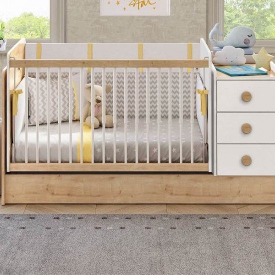 Βρεφική κούνια  With Telescopic Rail 1.64x0.78x0.9H